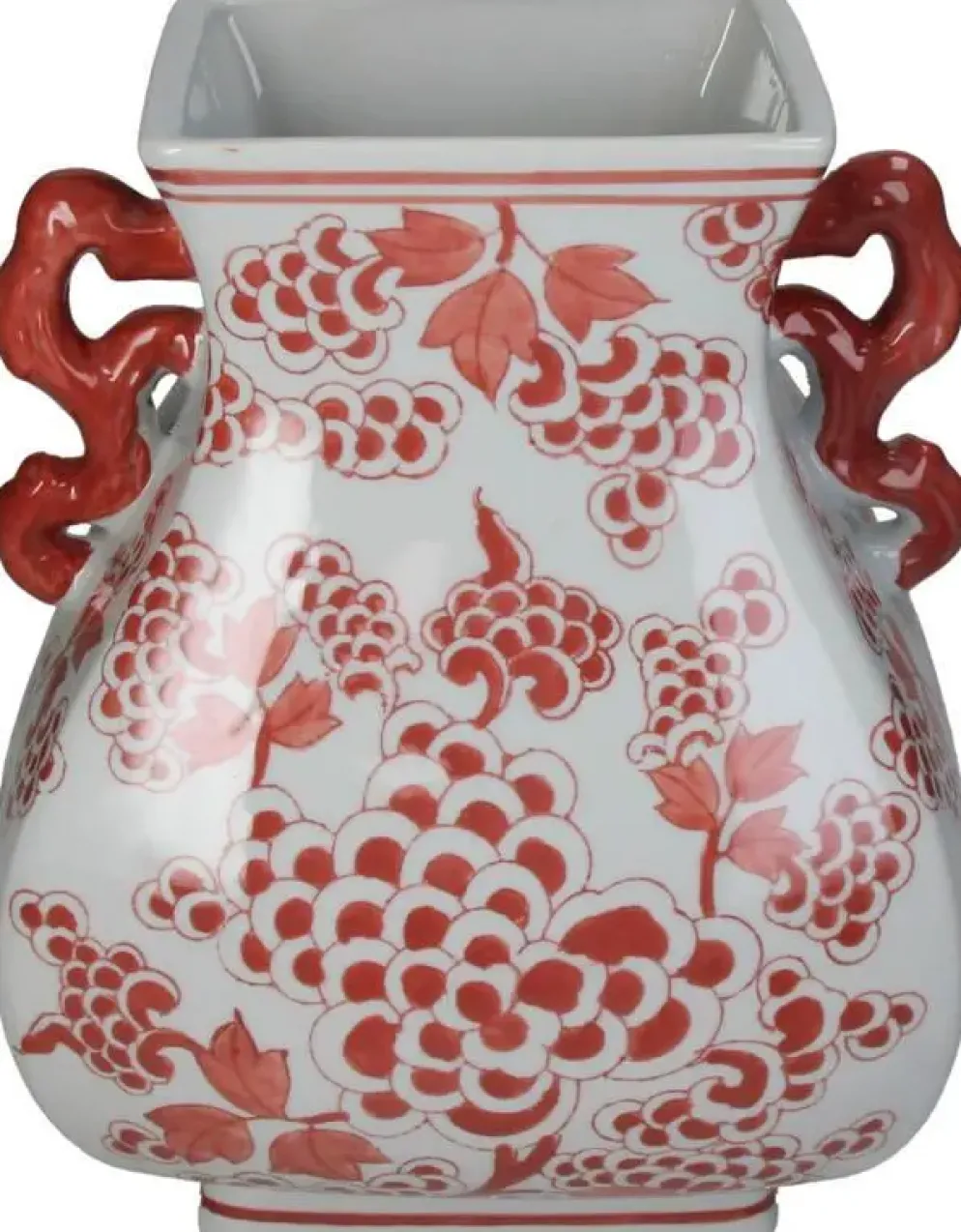 Kersten vaas porselein deco 24.5x21.5x30cm rood