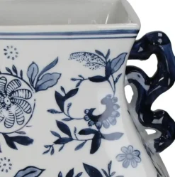 Kersten vaas porselein deco 24.5x21.5x30cm blauw