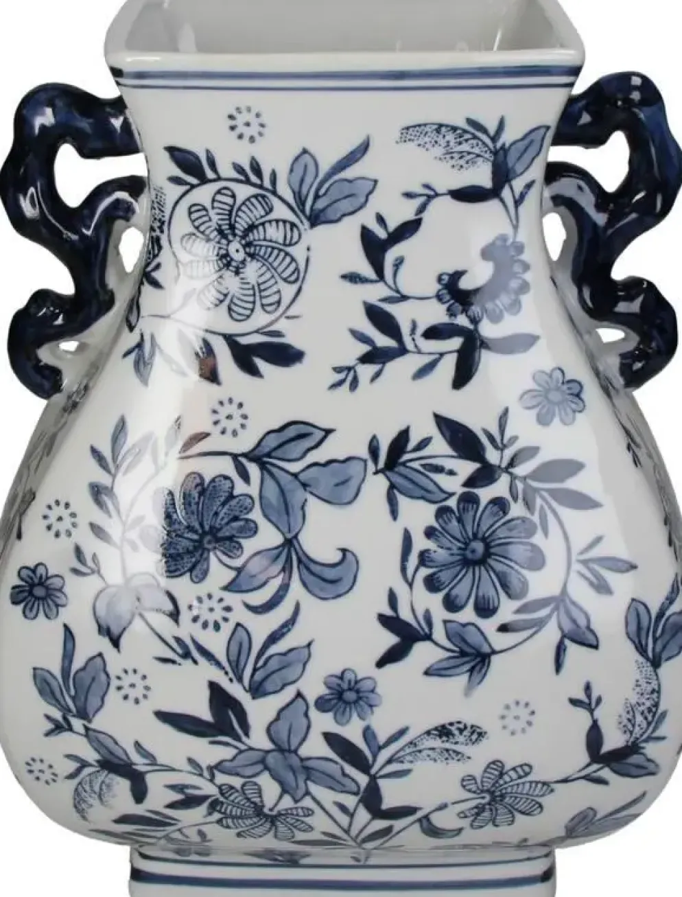 Kersten vaas porselein deco 24.5x21.5x30cm blauw
