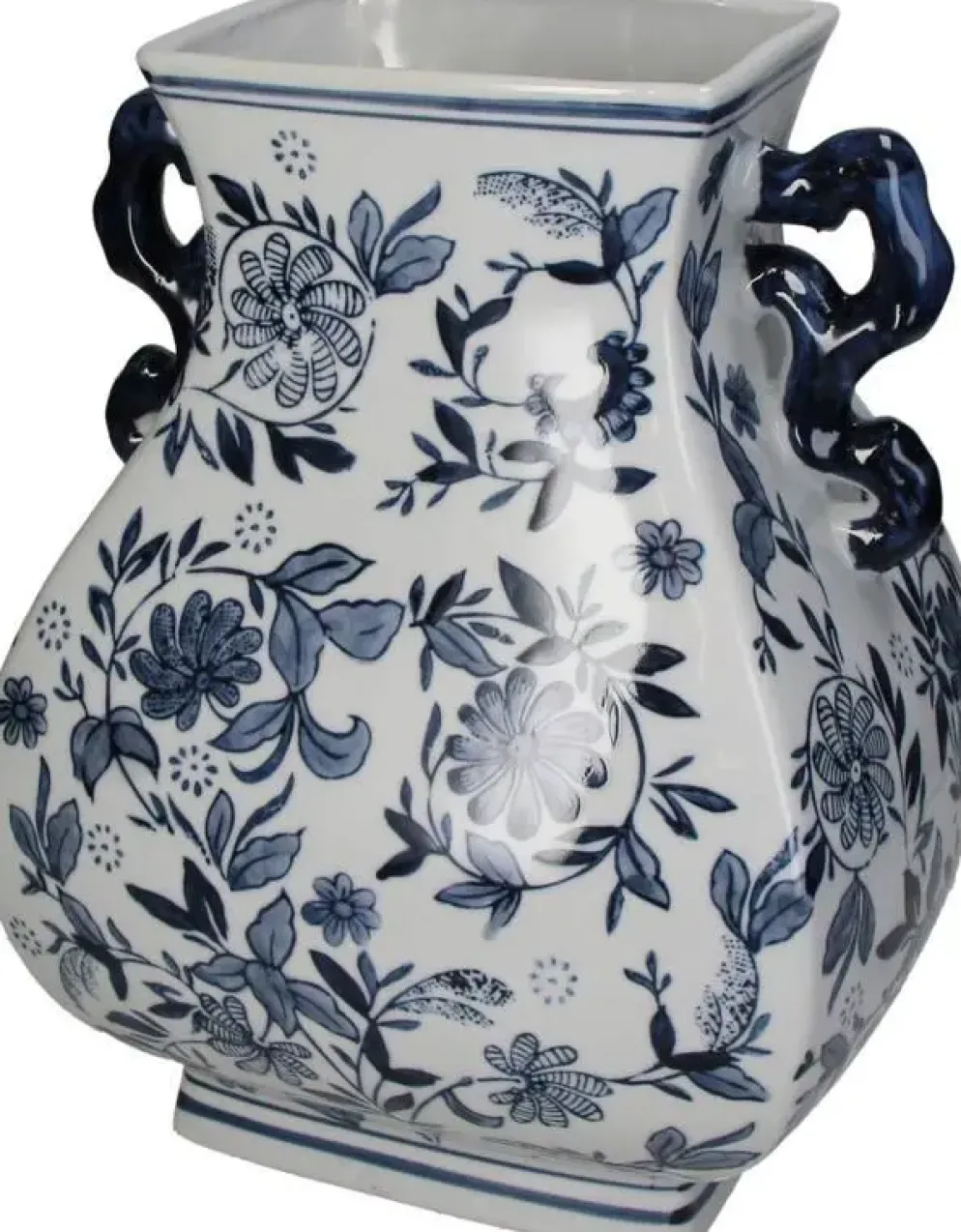 Kersten vaas porselein deco 24.5x21.5x30cm blauw