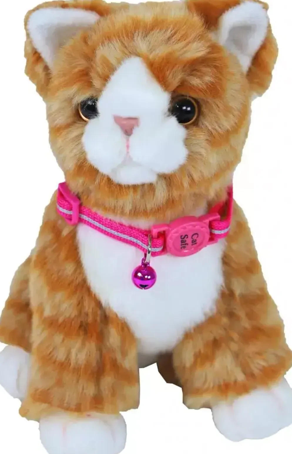Kittenhalsband polyester neon, roze reflecterend