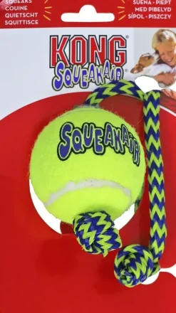 Kong air squeakair tennis ball+touw m
