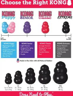Kong hond Extreme rubber “M”, zwart
