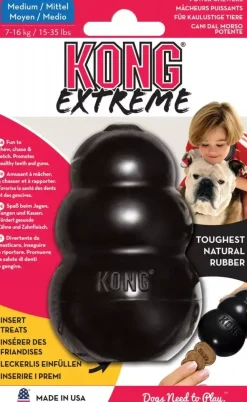 Kong hond Extreme rubber “M”, zwart