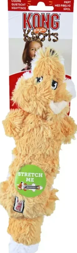 Kong hond Knots Scrunch vos, S/M.