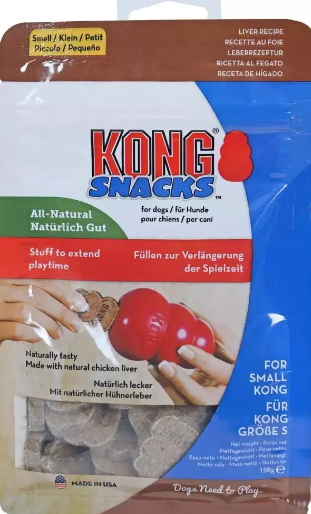 Kong hond Snacks lever, small 198 gram.