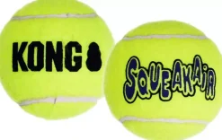 Kong hond Squeakair met piep large, net à 2 tennisballen (Ø 7,5 cm)
