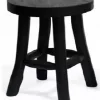 Kruk teak zwart 15x17cm