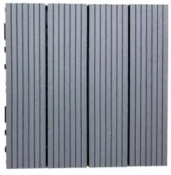 Kunststof tuintegel 30x30x2,4 cm grijs