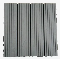Kunststof tuintegel 30x30x2,4 cm grijs