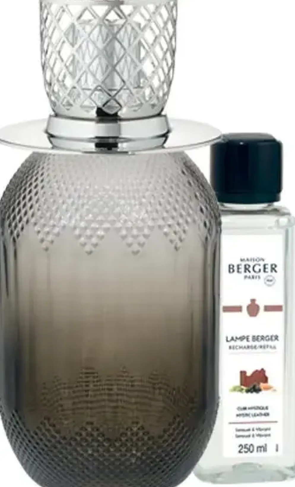 Lampe Berger giftset brander evanescence gris mystic leather 250 ml