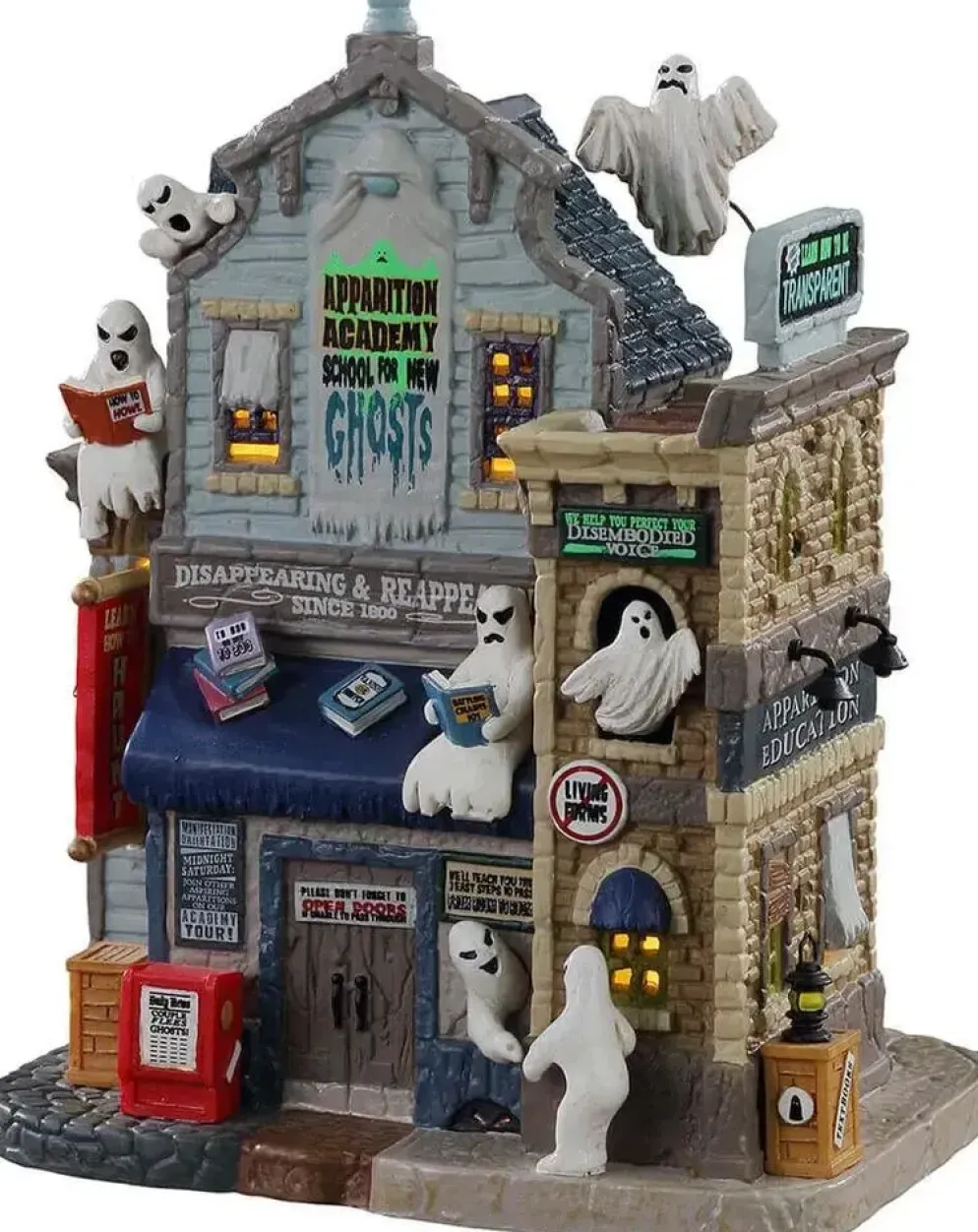 Lemax apparition academy verlicht huisje Spooky Town 2021