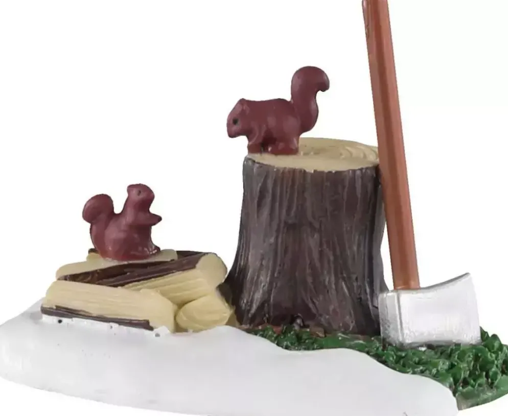 Lemax axe and logs kerstdorp accessoire 2020