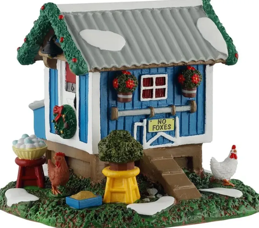 Lemax backyard chicken coop kerstdorp tafereel Caddington Village 2025