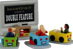 Lemax backyard drive-in, set of 4 kerstdorp tafereel Caddington Village 2023