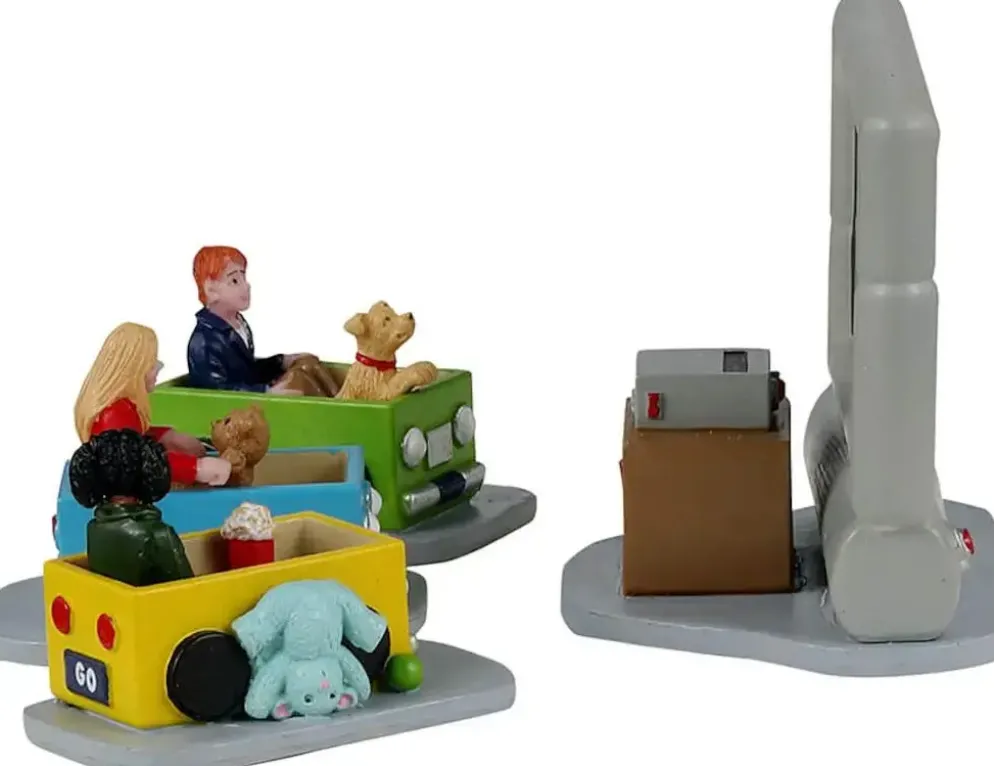 Lemax backyard drive-in, set of 4 kerstdorp tafereel Caddington Village 2023