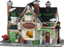 Lemax beatrice's garden supply boutique verlicht kersthuisje Caddington Village 2025