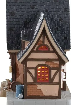 Lemax bellows and co. blacksmith verlicht kersthuisje Caddington Village 2019