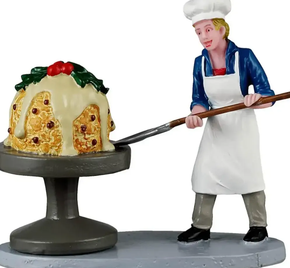 Lemax biggest christmas pudding! kerstdorp figuur type 2 Caddington Village 2024