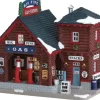 Lemax big pine gas station verlicht kersthuisje Vail Village 2017