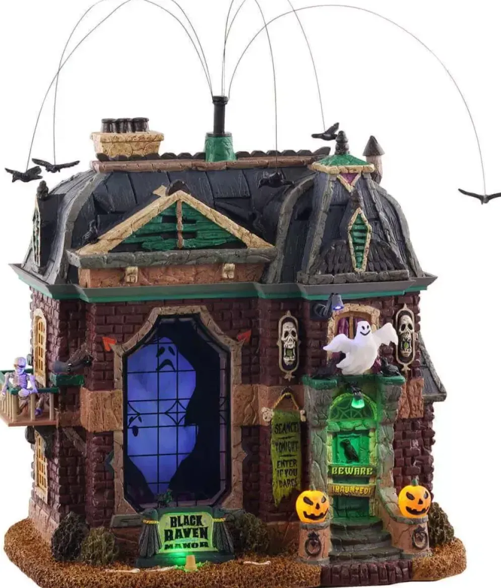 Lemax black raven manor bewegend huisje Spooky Town 2021