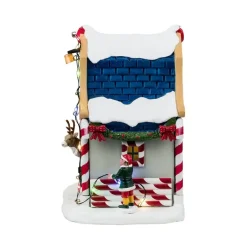 Lemax blitzen's den verlicht kerstdorp tafereel Santa's Wonderland 2024