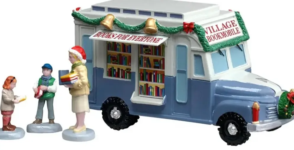 Lemax bookmobile kerstdorp tafereel 2026