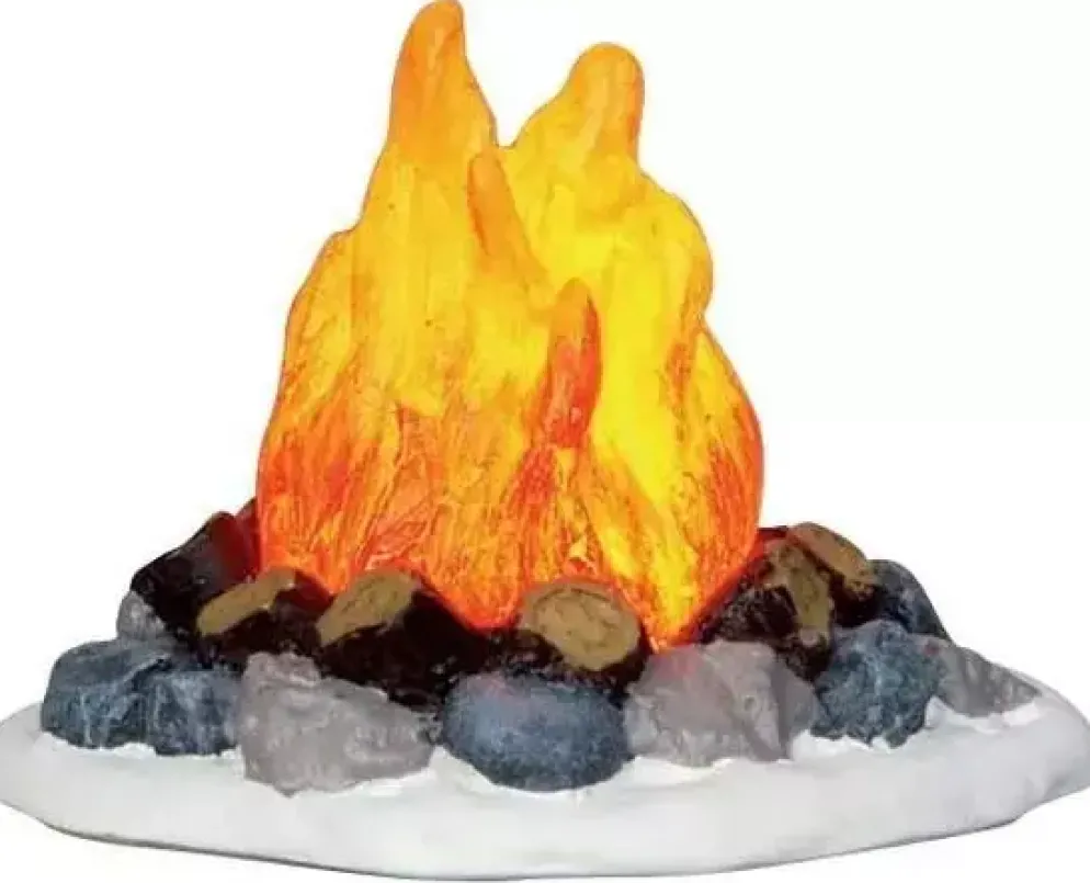 Lemax camp fire verlichte kerstdorp accessoire 2011