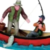 Lemax canoe catch kerstdorp figuur type 4 Vail Village 2015