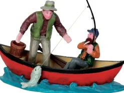 Lemax canoe catch kerstdorp figuur type 4 Vail Village 2015