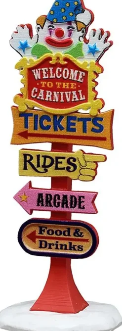 Lemax carnival welcome sign kerstdorp accessoire Carnival 2025
