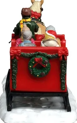 Lemax caroling sleigh ride kerstdorp tafereel Harvest Crossing 2026