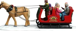 Lemax caroling sleigh ride kerstdorp tafereel Harvest Crossing 2026