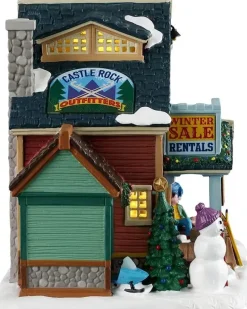Lemax castle rock ski outfitters verlicht kersthuisje Vail Village 2026