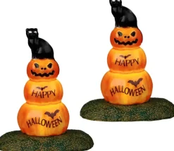 Lemax cat and pumpkin, set of 2 verlichte accessoire Spooky Town 2022