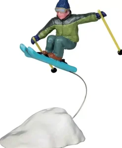 Lemax catching air kerstdorp figuur type 2 Vail Village 2012