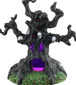 Lemax chained spooky tree verlicht tafereel Spooky Town 2025