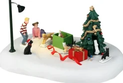 Lemax christmas cats bewegend kerstdorp tafereel 2024