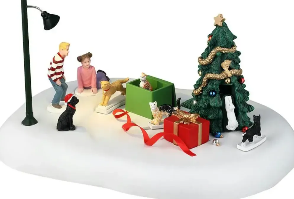 Lemax christmas cats bewegend kerstdorp tafereel 2024