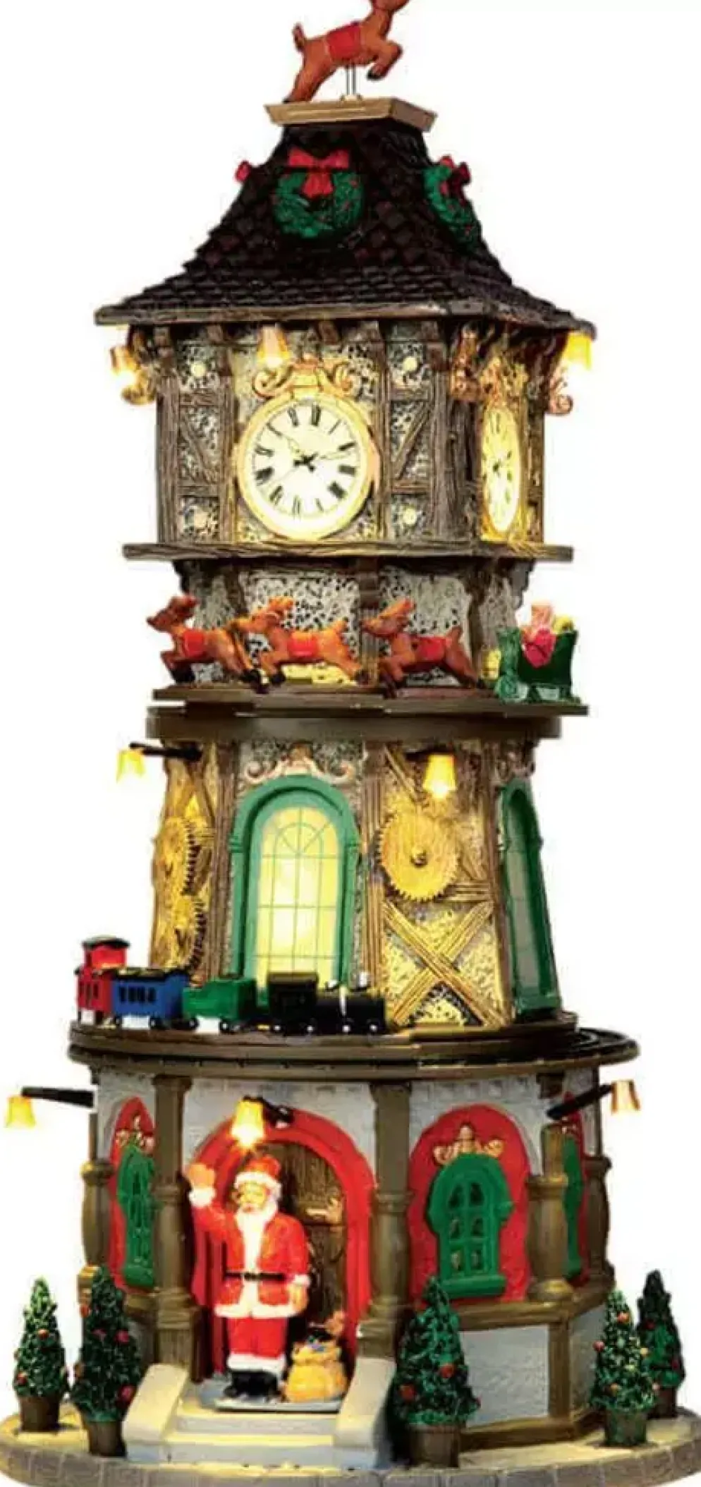 Lemax christmas clock tower bewegend kersthuisje 2014