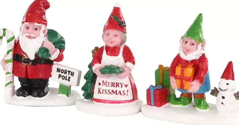 Lemax christmas garden gnomes s/3 kerstdorp accessoire 2020