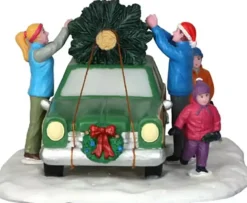 Lemax christmas tree transport kerstdorp tafereel Jukebox Junction 2014