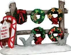 Lemax christmas wreaths 4 sale kerstdorp accessoire 2015