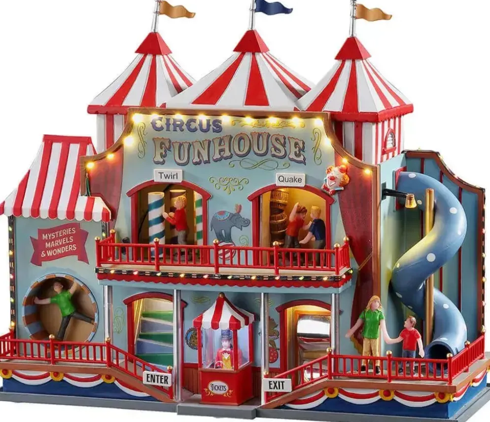 Lemax circus funhouse bewegende kermisattractie Carnival 2020