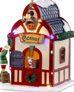 Lemax comet's den verlicht kerstdorp tafereel Santa's Wonderland 2025