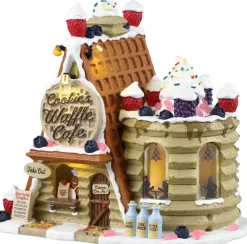 Lemax cookie's waffle café verlicht kersthuisje Sugar 'N' Spice 2024