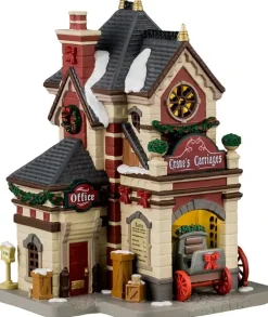 Lemax crane's carriages verlicht kersthuisje Caddington Village 2024