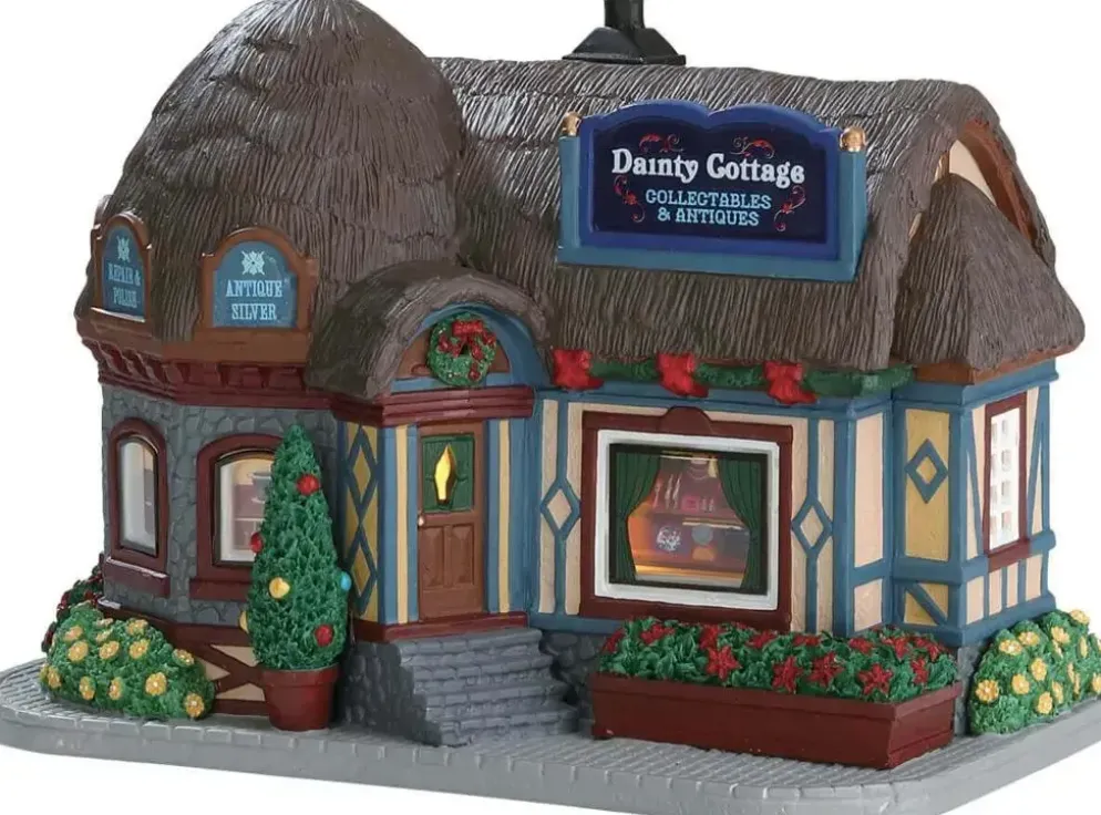Lemax dainty cottage collectables & antiques verlicht kersthuisje Caddington Village 2017
