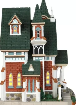 Lemax darlington church verlichte kerk Caddington Village 2014