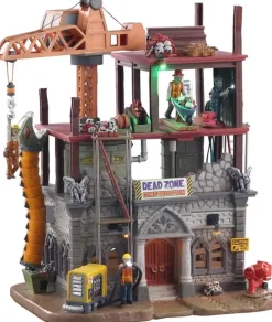 Lemax dead zone construction site bewegend huisje Spooky Town 2020